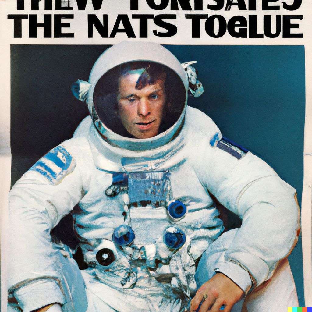 an astronaut, front page of The New York Times, 1980